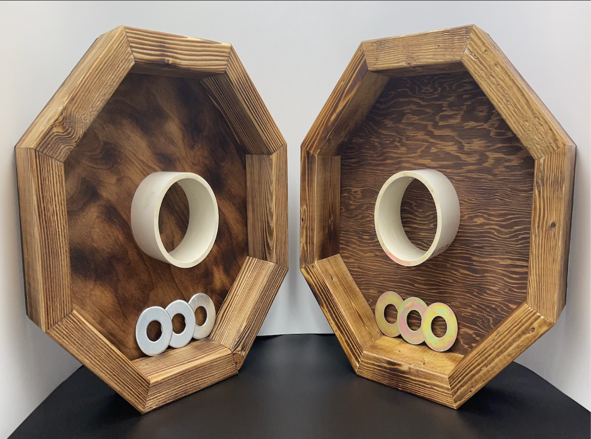 Octagon washer pit boxes/stained Alternativepong